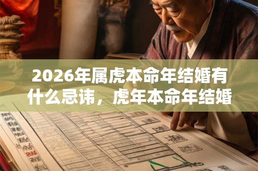 2026年属虎本命年结婚有什么忌讳,虎年本命年结婚好还是不好? 2026年属虎本命年结婚有什么忌讳,虎年本命年结婚好还是不好?