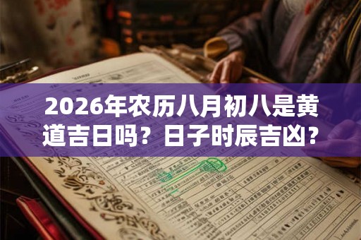2026年农历八月初八是黄道吉日吗？日子时辰吉凶？