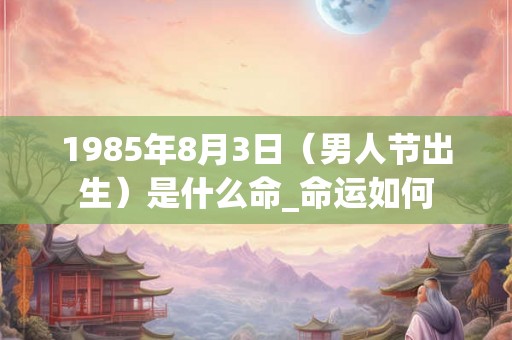 1985年8月3日（男人节出生）是什么命_命运如何