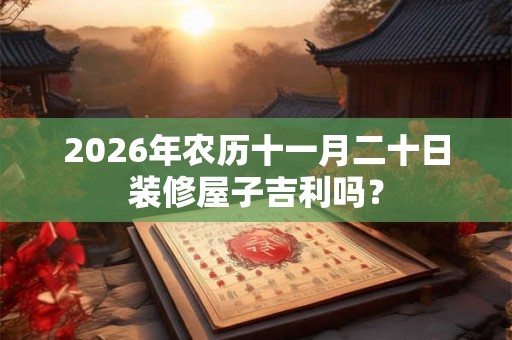 2026年农历十一月二十日装修屋子吉利吗？