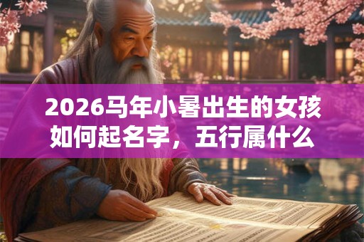 2026马年小暑出生的女孩如何起名字，五行属什么