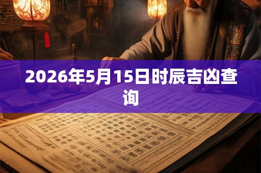 2026年5月15日时辰吉凶查询