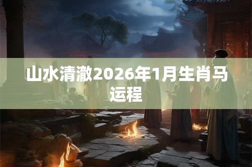 山水清澈2026年1月生肖马运程
