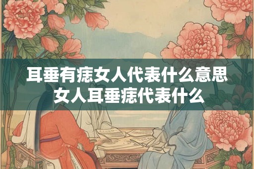 耳垂有痣女人代表什么意思 女人耳垂痣代表什么 耳垂有痣女人代表什么意思 女人耳垂痣代表什么