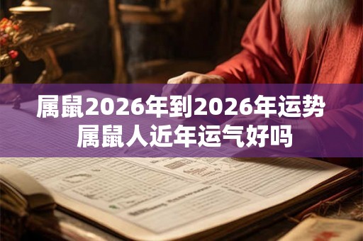 属鼠2026年到2026年运势 属鼠人近年运气好吗