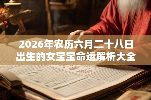 2026年农历六月二十八日出生的女宝宝命运解析大全