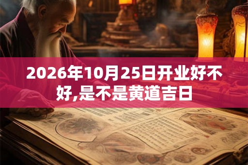 2026年10月25日开业好不好,是不是黄道吉日