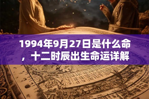 1994年9月27日是什么命，十二时辰出生命运详解
