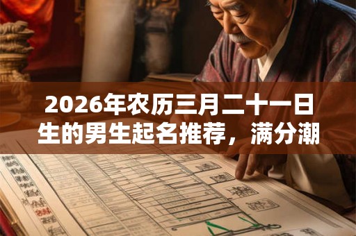 2026年农历三月二十一日生的男生起名推荐，满分潮流的男宝宝名字