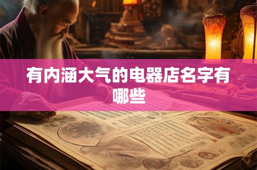 有内涵大气的电器店名字有哪些