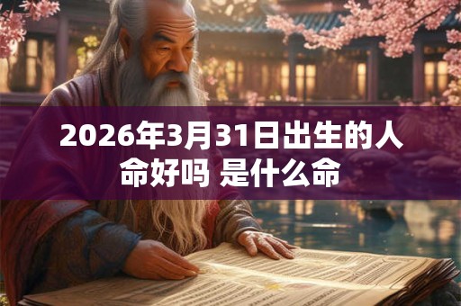 2026年3月31日出生的人命好吗 是什么命