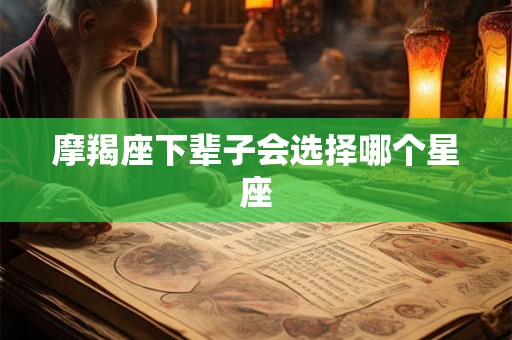 摩羯座下辈子会选择哪个星座