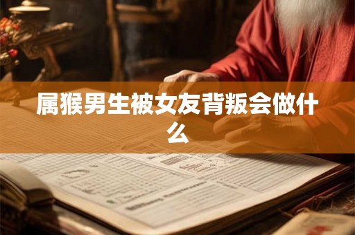 属猴男生被女友背叛会做什么 属猴男生被女友背叛会做什么