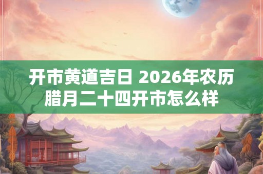开市黄道吉日 2026年农历腊月二十四开市怎么样