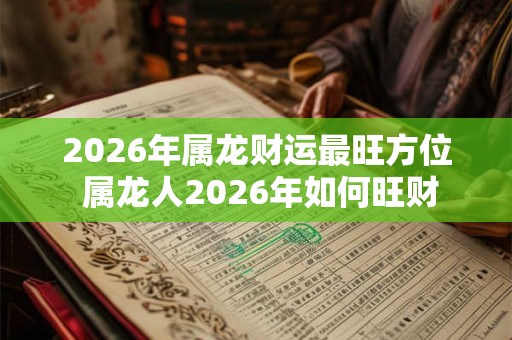 2026年属龙财运最旺方位 属龙人2026年如何旺财