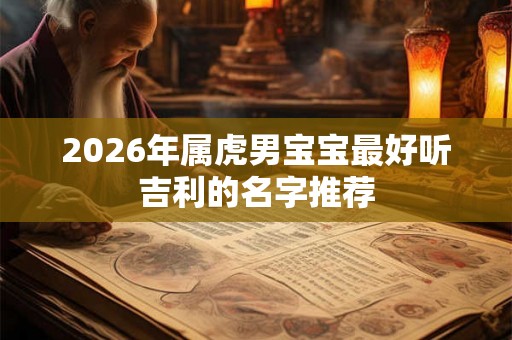 2026年属虎男宝宝最好听吉利的名字推荐