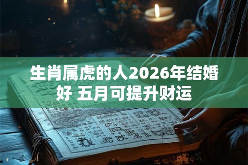 生肖属虎的人2026年结婚好 五月可提升财运 生肖属虎的人2026年结婚好 五月可提升财运