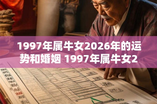 1997年属牛女2026年的运势和婚姻 1997年属牛女2026年运势与婚姻如何