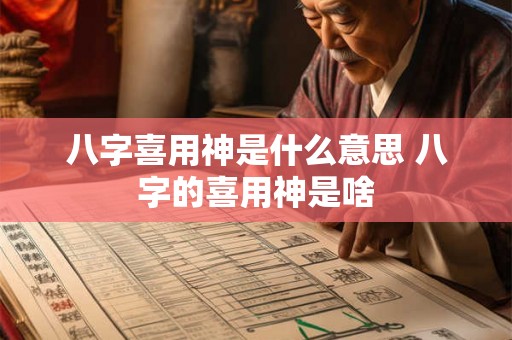八字喜用神是什么意思 八字的喜用神是啥