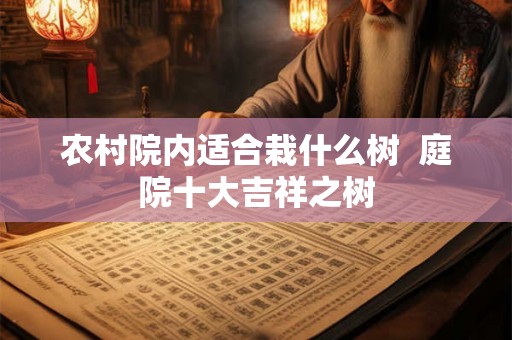 农村院内适合栽什么树  庭院十大吉祥之树