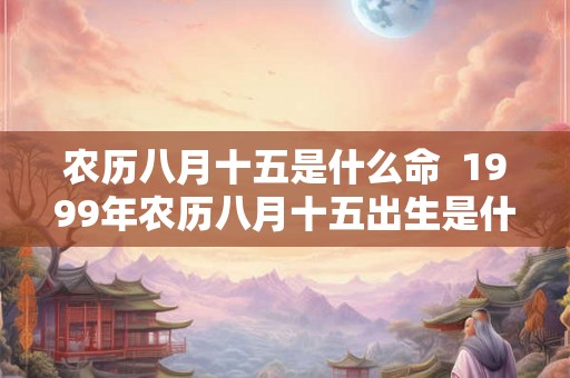 农历八月十五是什么命  1999年农历八月十五出生是什么命