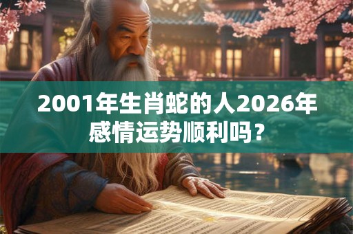 2001年生肖蛇的人2026年感情运势顺利吗？