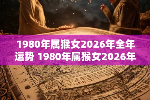 1980年属猴女2026年全年运势 1980年属猴女2026年运势如何