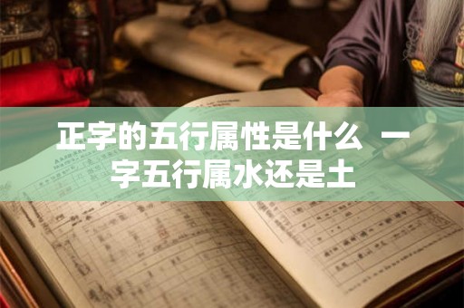 正字的五行属性是什么  一字五行属水还是土