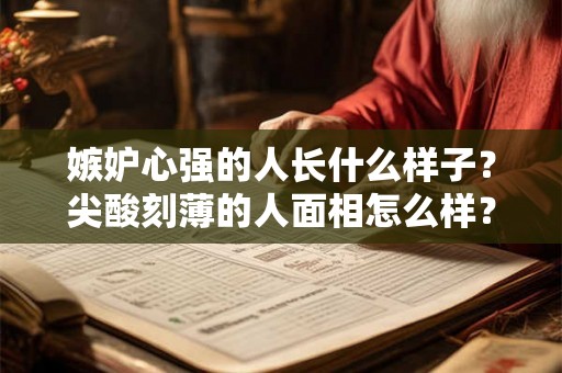 嫉妒心强的人长什么样子？尖酸刻薄的人面相怎么样？