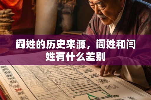 阎姓的历史来源，阎姓和闫姓有什么差别