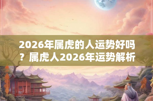 2026年属虎的人运势好吗？属虎人2026年运势解析