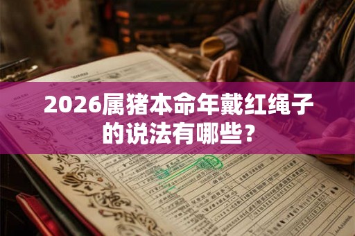 2026属猪本命年戴红绳子的说法有哪些？