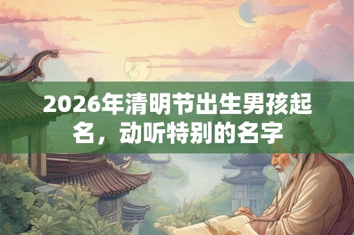 2026年清明节出生男孩起名，动听特别的名字
