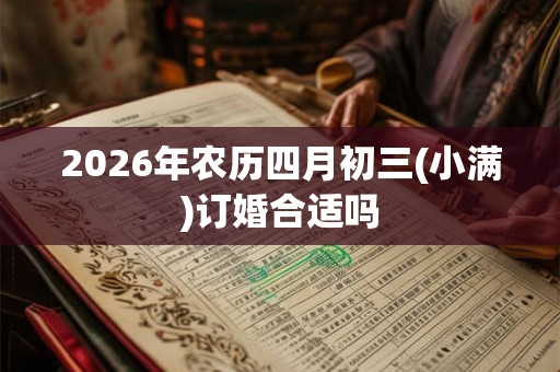 2026年农历四月初三(小满)订婚合适吗