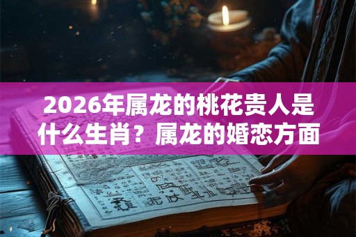 2026年属龙的桃花贵人是什么生肖？属龙的婚恋方面的贵人是什么生肖？