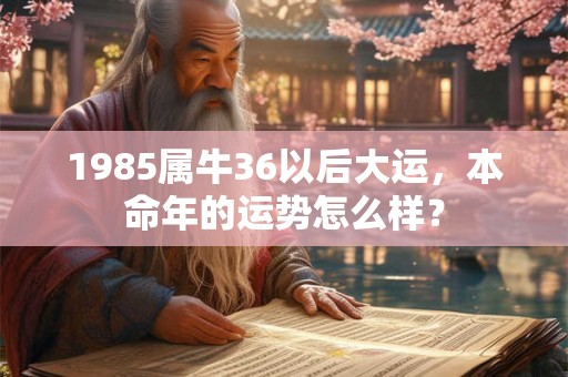 1985属牛36以后大运,本命年的运势怎么样? 1985属牛36以后大运,本命年的运势怎么样?