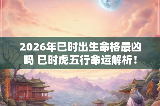 2026年巳时出生命格最凶吗 巳时虎五行命运解析！