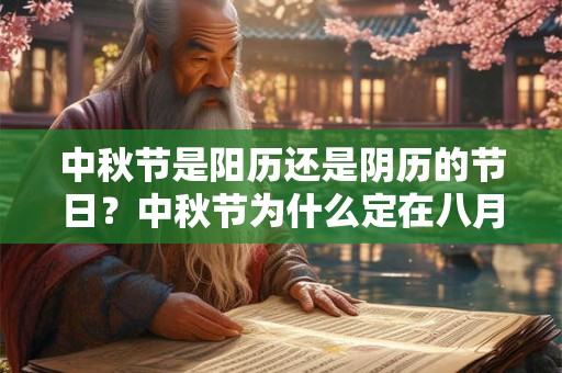 中秋节是阳历还是阴历的节日？中秋节为什么定在八月十五？