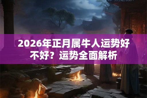 2026年正月属牛人运势好不好?运势全面解析 2026年正月属牛人运势好不好?运势全面解析
