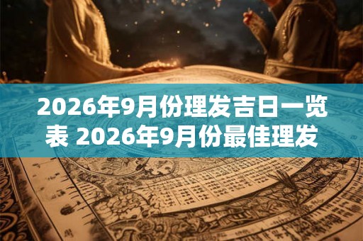 2026年9月份理发吉日一览表 2026年9月份最佳理发吉日