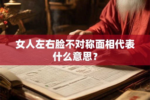 女人左右脸不对称面相代表什么意思? 女人左右脸不对称面相代表什么意思?