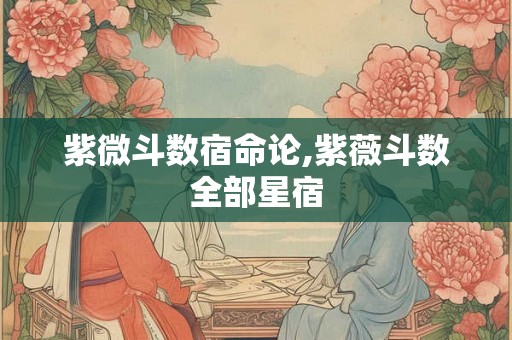 紫微斗数宿命论,紫薇斗数全部星宿