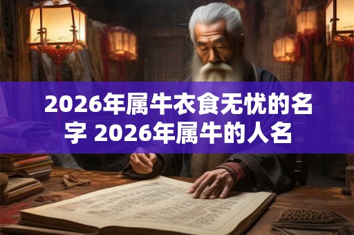 2026年属牛衣食无忧的名字 2026年属牛的人名