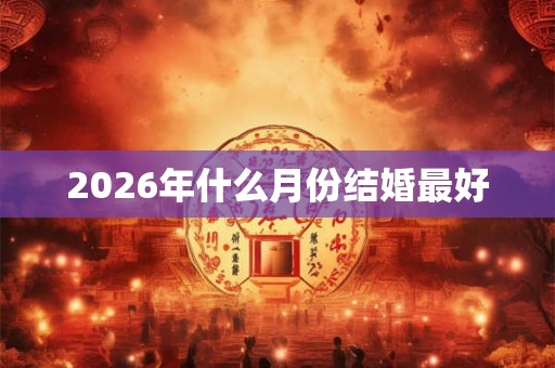 2026年什么月份结婚最好