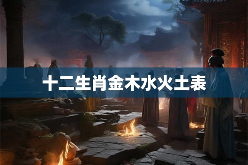 十二生肖金木水火土表
