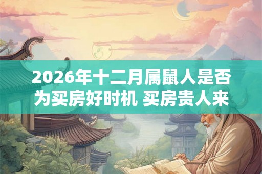2026年十二月属鼠人是否为买房好时机 买房贵人来相助