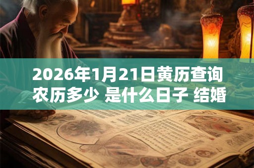 2026年1月21日黄历查询 农历多少 是什么日子 结婚吉时