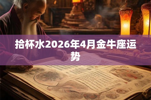 拾杯水2026年4月金牛座运势