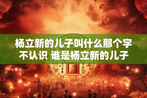 杨立新的儿子叫什么那个字不认识 谁是杨立新的儿子