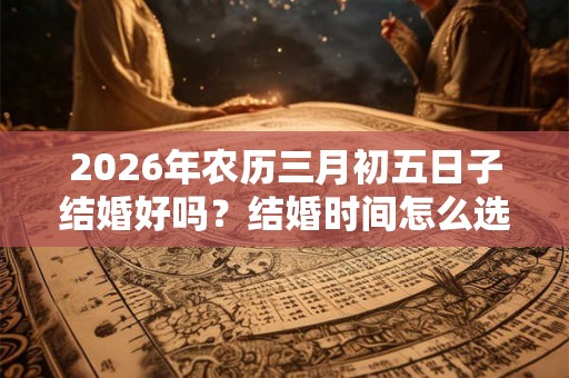 2026年农历三月初五日子结婚好吗？结婚时间怎么选？